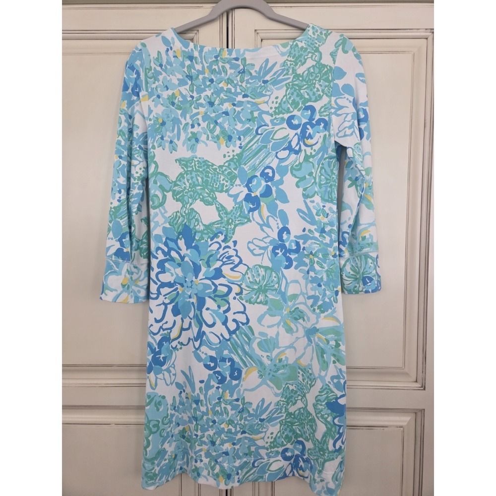 Lilly Pulitzer Sophiletta Dress Women's Small Blue Green Preppy Coastal Sophia - Picture 2 of 12